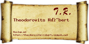 Theodorovits Róbert névjegykártya